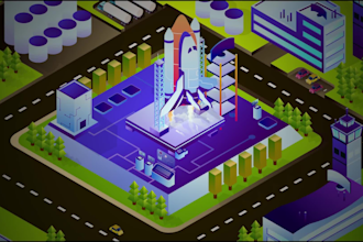 create a custom 2d isometric explainer video animation