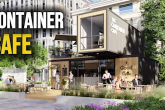 design shipping container cafes, kiosks, shops and commercial spaces