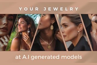 create realistic jewelry mockups on models using photoshop and ai