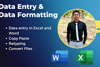 do data formatting, data entry convert PDF to ms word