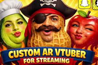 create 3d ar vtuber filter for snap camera lens studio ready to stream