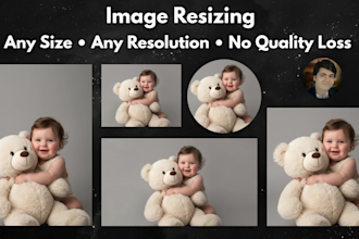 resize bulk images retouch and background removal