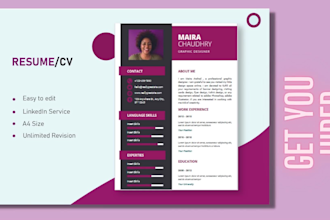 do CV and resume writting professionally