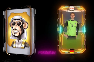 create unique 3d nft card animation