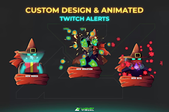 make animated alerts for your gaming channel twitch,youtube