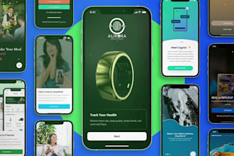 do mobile app design, figma design and app store screenshots