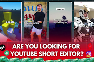 edit short video for youtube short, instagram reels and tiktok