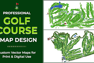 draw a golf course vector map in illustrator
