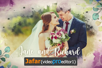 create a beautiful watercolor slideshow for weddings, or family events memories