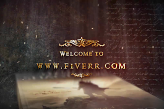 create fantasy cinematic book trailer video