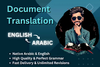 transcribe and translate english, arabic