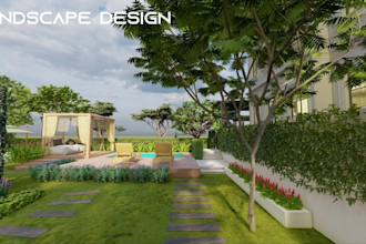 do landscape design, garden design, and swimming pool