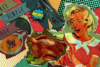 make a digital paper collage animation