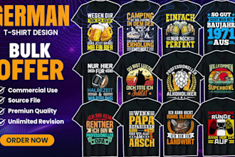 do custom german t shirt design for your pod business
