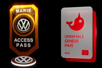 create 3d rotating nft membership cards animation