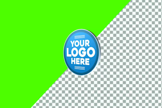 create shiny 3d rotating logo intro spin loop