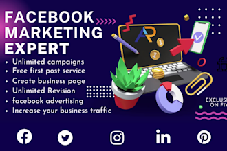 do facebook promotion, marketing and advertising for your business in USA