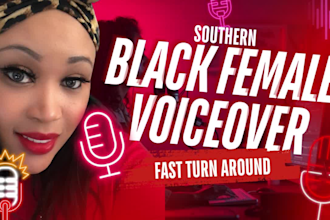 record a professional southern black female voiceover