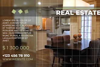 do professional real estate promo or advert slideshow video
