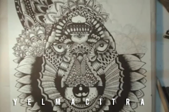 draw a unique   hand drawn mandala art