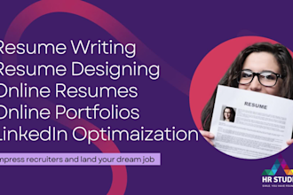 write and design professional resume, portfolio, and online resume