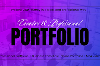 design a professional and creative portfolio