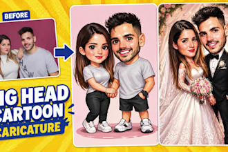 create big head cartoon caricature from your photo