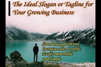 create unique slogan, tagline, or business name for you