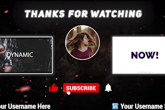 design fiverrs best outro video and end card screen