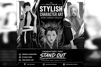 turn your character idea into a rough sketch