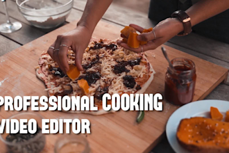 do cooking videos editing services for youtube in 24 hour