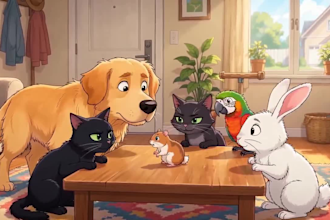 3d dog and animal animation, 3d character, animal short video, ai cartoon story