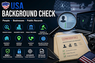do usa background check public records for person business as osint investigator