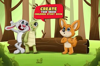 create adorable hand drawn children storybook with a free cover for KDP amazon