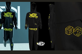 do 3d clothing mockups, clo3d, accessories, vroid, and animation for cloth brand