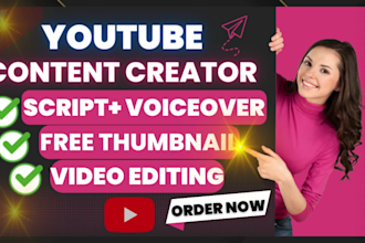 be your youtube video content creator, top 10 videos editor