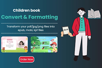 do convert your children book into ebook for amazon, ingramspark, smashwords