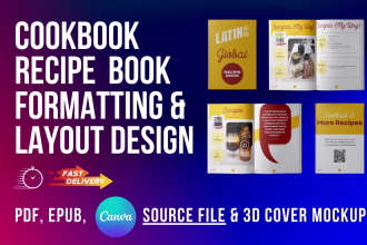 create professional recipe book, ebook, or cookbook design in canva