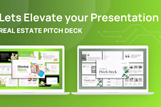 design real estate pitch deck presentation within 24 hours