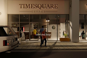 design and render your coffee shops, restaurant,