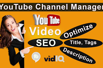 do youtube promotion video SEO and channel create setup