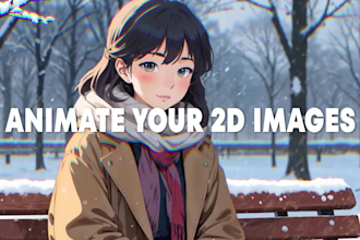 animate your still images, 2d artwork, character with loop