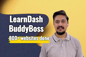 build a premium learndash or buddyboss or membership website