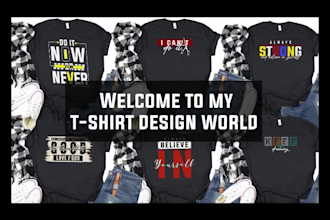 create  minimalist typography t shirt design