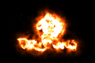 create epic fire burning logo animation, intro outro video
