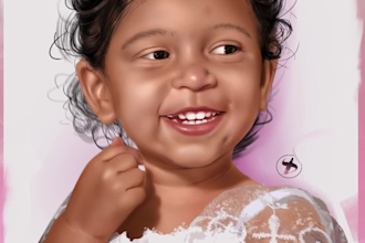 draw a realistic digital portrait from your photo
