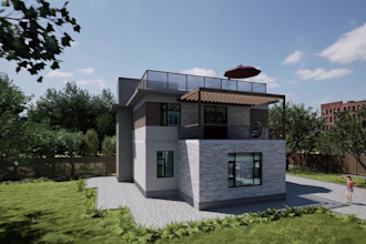 create photorealistic 3d exterior renderings of your house or building