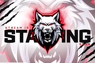 design twitch logo, stream animated overlay kick, twitch stream package, screens