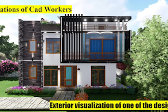 design 3d architectural rendering by revit