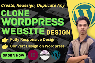 copy, clone, redesign or duplicate any wordpress website
